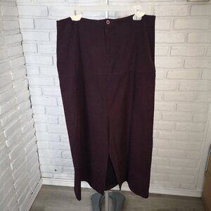 Fairweather Ladies Size 12 Burgundy Made in Canada Maxi Skirt